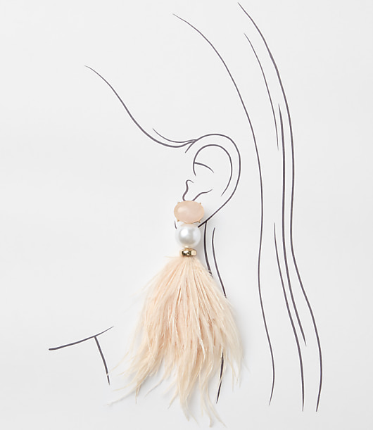 Feathered Drop Earrings