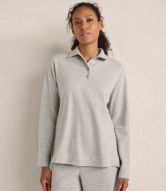 Loft Haven Well Within Resti Brushed Organic Cotton Interlock Polo