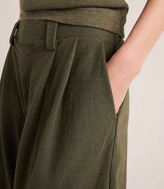 Haven Well Within Double Knit Pleated Wide Leg Trouser