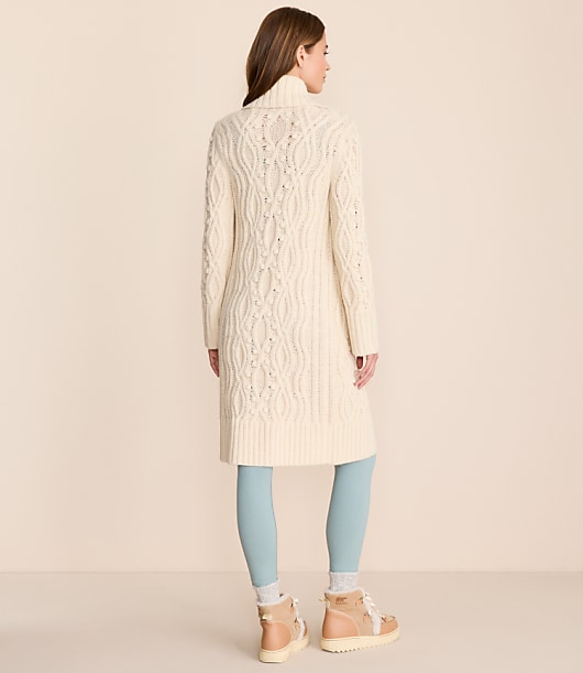 Lou & Grey Cable Maxi Open Cardigan