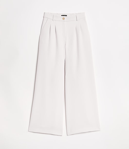 Petite LOFT Versa Crepe Drape Palazzo Pant