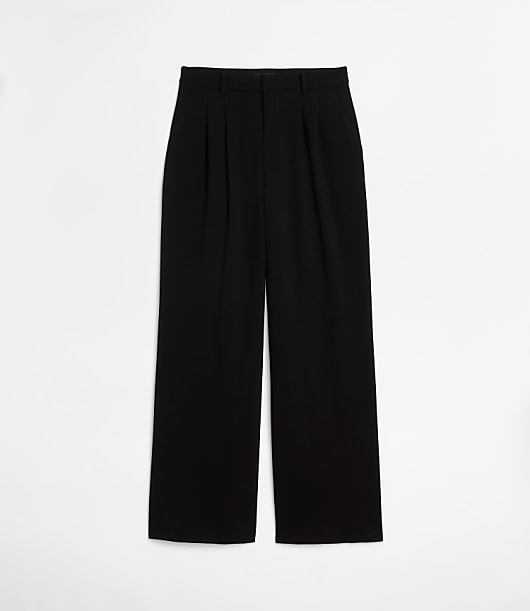 LOFT Versa Seasonless Stretch Double Pleat Wide Leg Pants