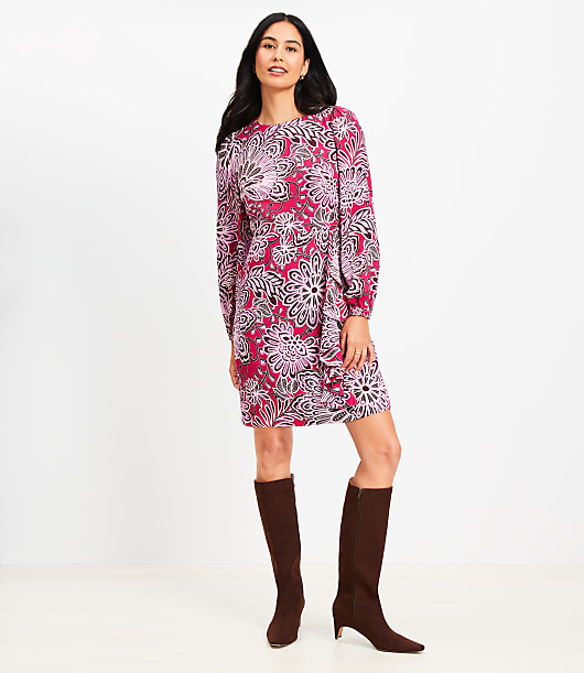 Floral Ruffle Flare Mini Dress