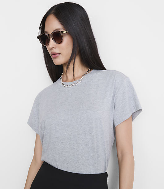 LOFT Versa Relaxed Jersey Crew Tee