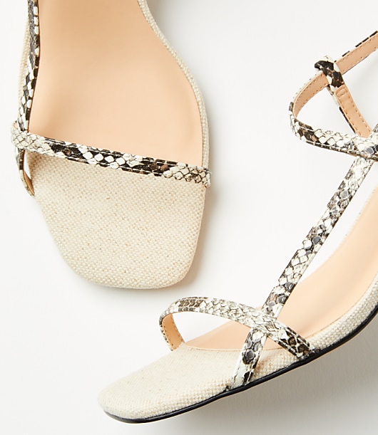 Skinny Strap Kitten Heel Sandals