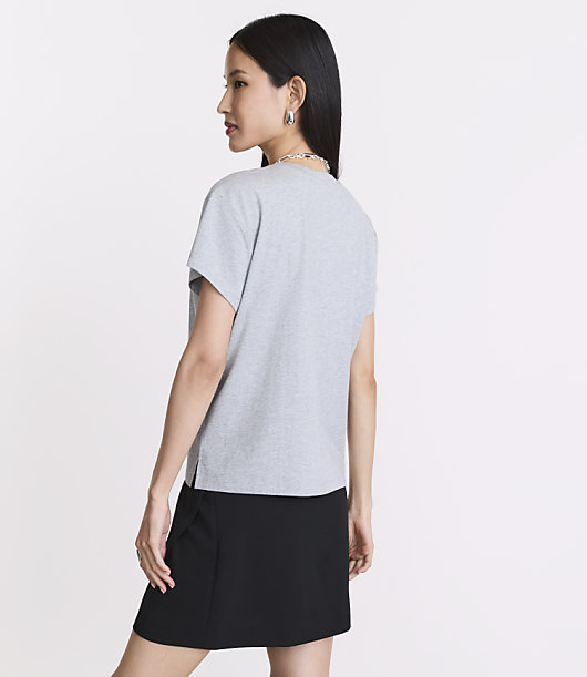 Petite LOFT Versa Relaxed Jersey Crew Tee