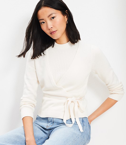 Layered Wrap Sweater