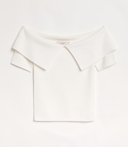 LOFT Versa Foldover Off The Shoulder Sweater