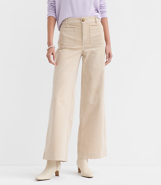Palmer Wide Leg Pants in Brushed Corduroy