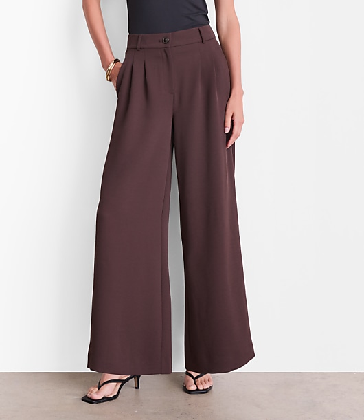 Tall LOFT Versa Crepe Drape Palazzo Pant