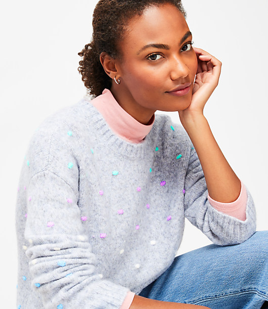 Multicolored Bobble Sweater