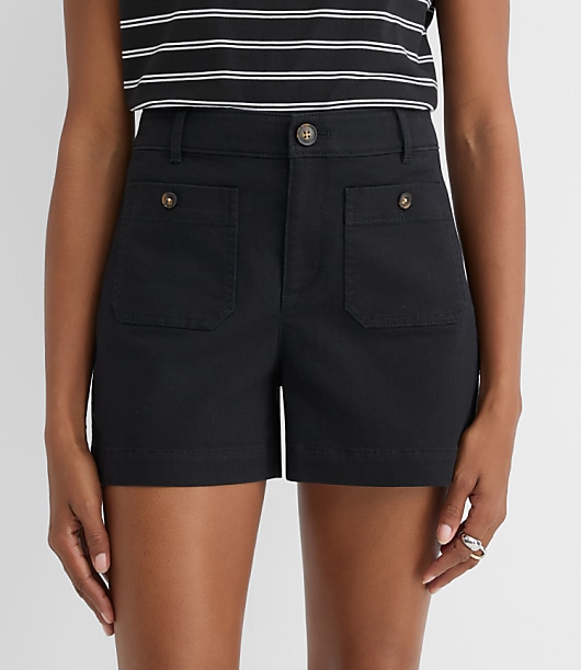 Petite Curvy Palmer Shorts in Twill