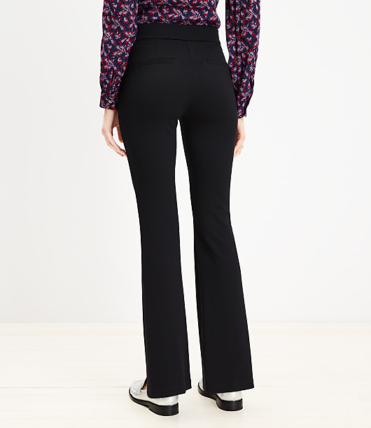 Split Hem Flare Pants in Twill