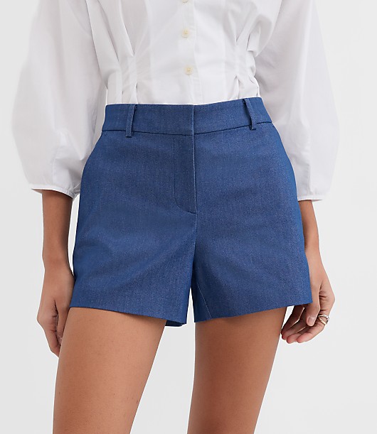 Petite Riviera Shorts in Refined Denim