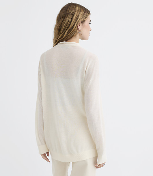 Sheer Open Cardigan - Whisper White