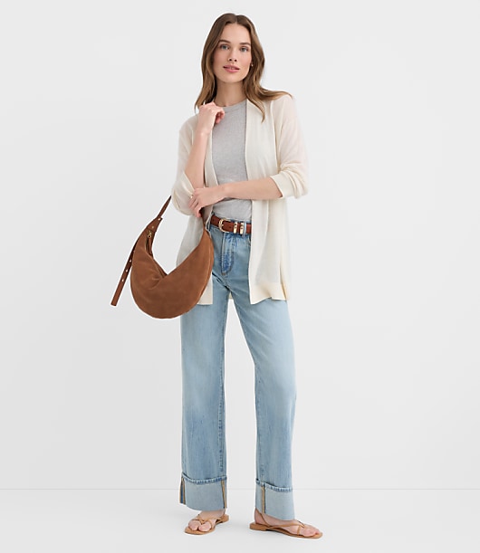 Sheer Open Cardigan - Popcorn