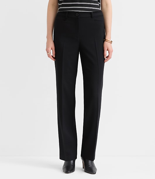 Loft Curvy Parker Straight Pants in Twill