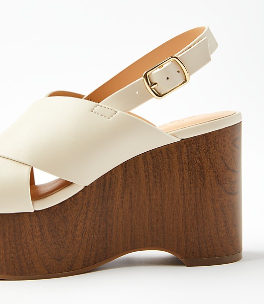 Crossover Platform Sandals