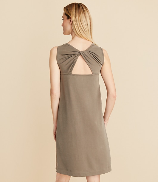 Lou & Grey Sandwashed Cutout Back Mini Dress