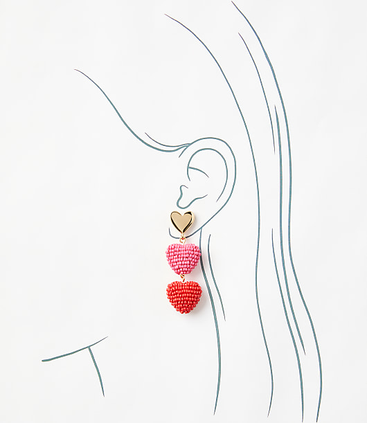 Ombre Heart Statement Earrings