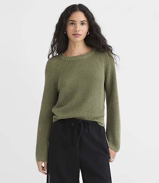 Linen Wide Sleeve Sweater