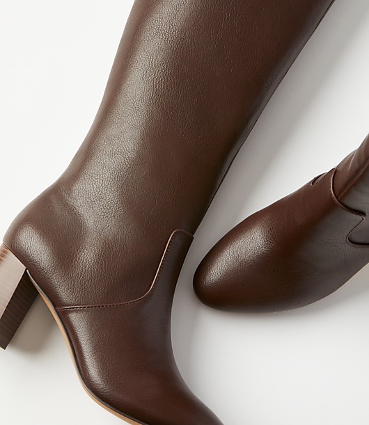 Heeled Tall Boots - Chocolate
