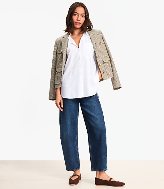 Cotton Blend Everyday Oversized Pocket Shirt