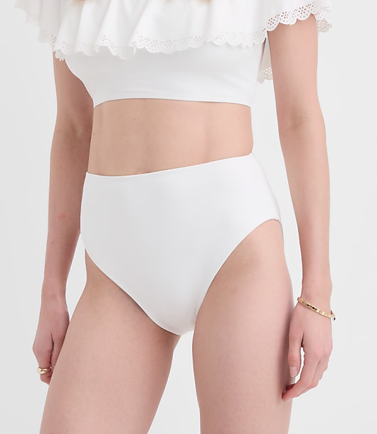 LOFT Beach High Waist Bikini Bottom - White