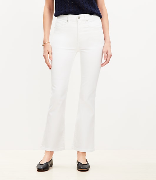 Tall Curvy High Rise Kick Crop Jeans in White