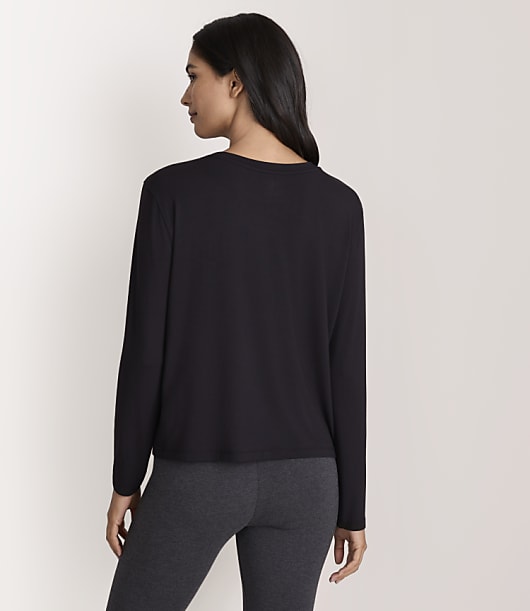 Lou & Grey Essential Modal Long Sleeve Tee - Black