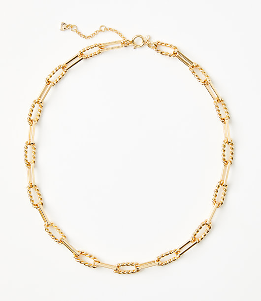 Loft Textured Chain Link Necklace