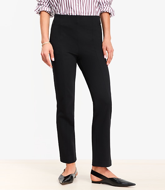 Petite Ponte Straight Pants