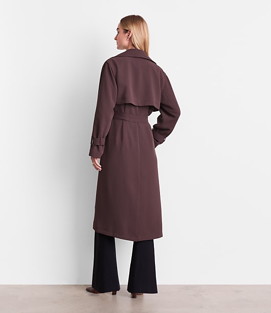LOFT Versa Crepe Drape Oversized Trench Coat