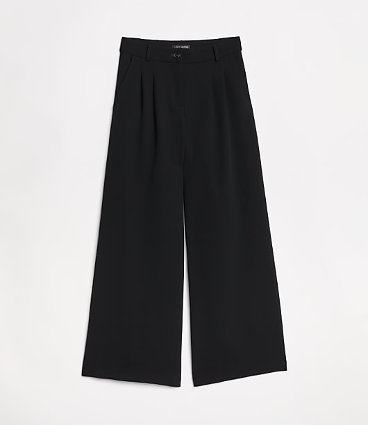 Petite LOFT Versa Crepe Drape Palazzo Pant