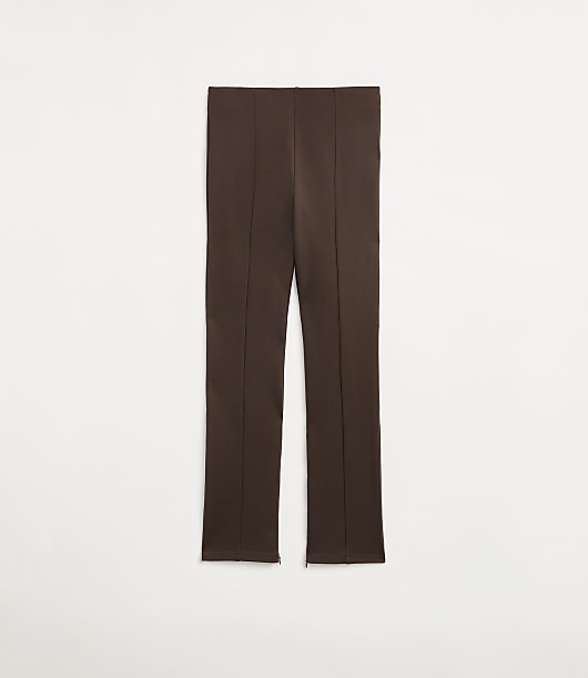 Petite LOFT Versa Ponte Deluxe Split Hem Slim Pants