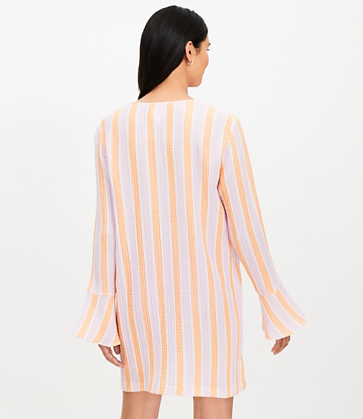 LOFT Beach Triple Cloth Lace Up Swimsuit Cover Up