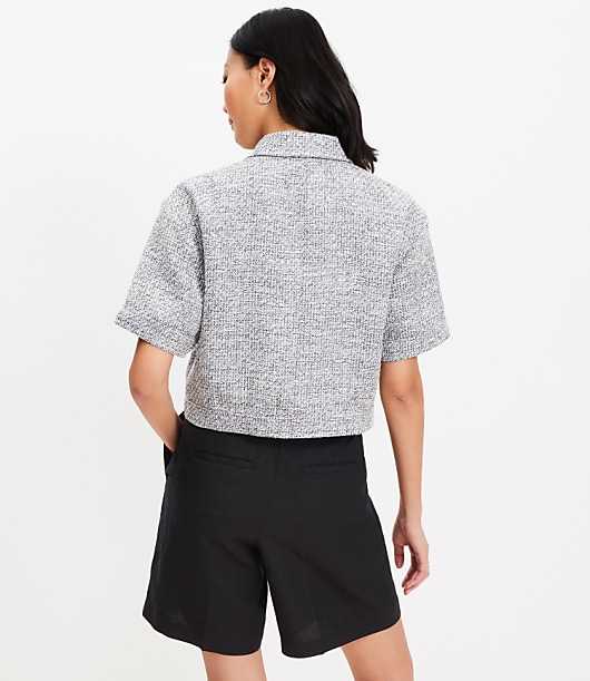 Petite Tweed Short Sleeve Jacket