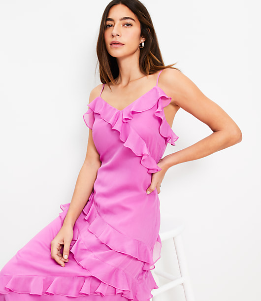 Ruffle Strappy Maxi Dress