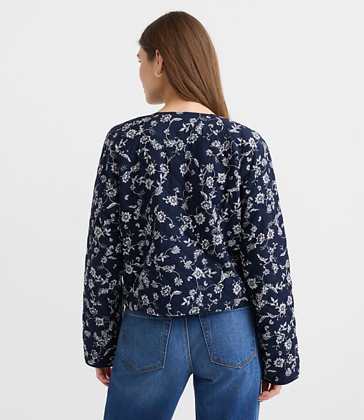 Petite Floral Quilted Jacket