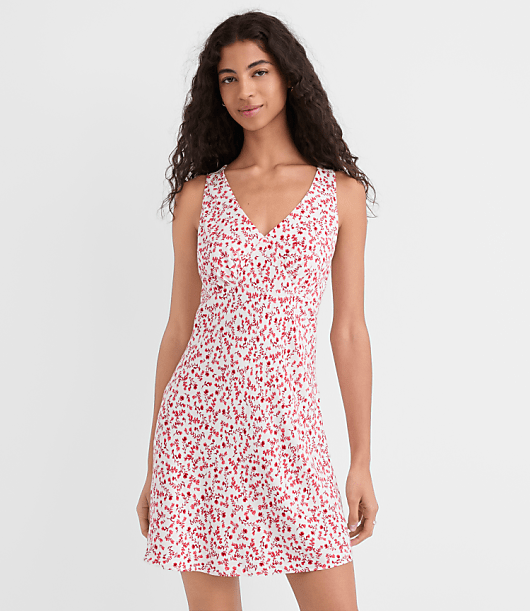 Floral V-Neck Mini Dress