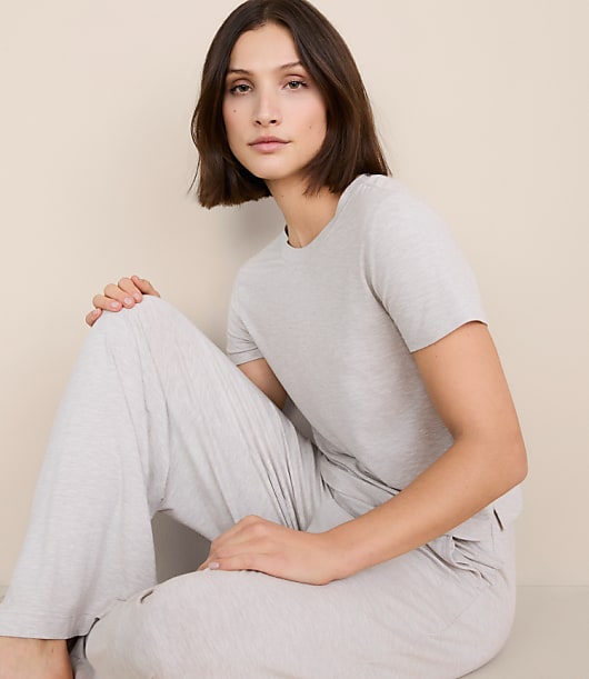 Loft Lou & Grey Heathered Softened Modal Pajama Tee