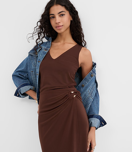 Ruched V-Neck Top
