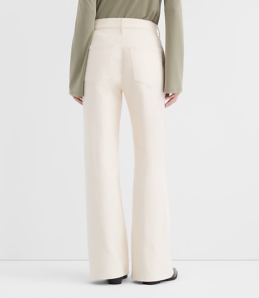 Rivete Tall High Rise Wide Leg Jeans in Ivory
