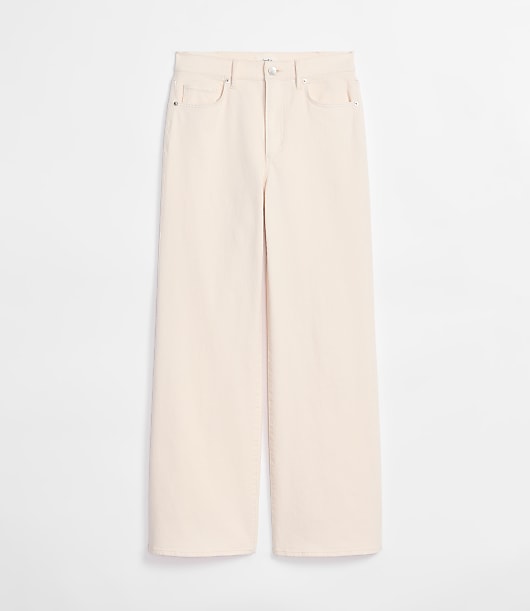 Rivete Tall High Rise Wide Leg Jeans in Ivory