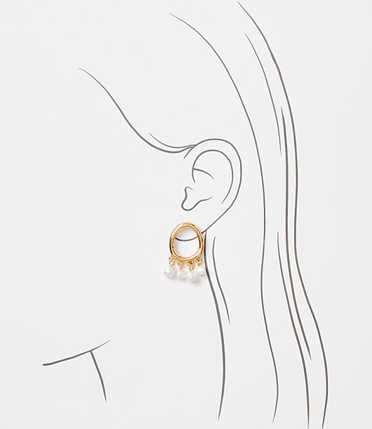 Mother Of Pearl Cluster Stud Earrings