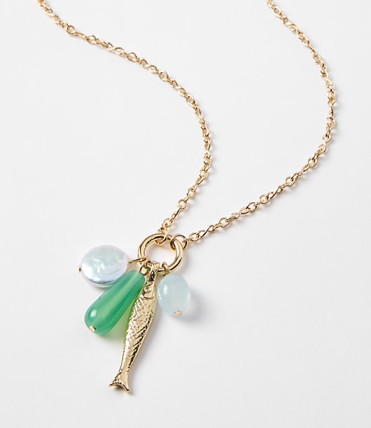 Fish Cluster Pendant Necklace