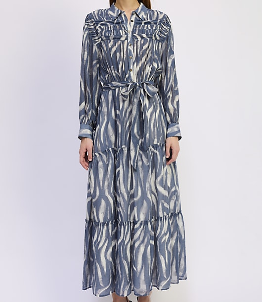 En Saison Rosalie Mixed Media Midi Dress