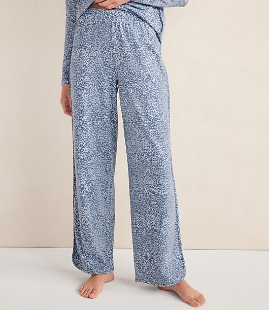 Loft Haven Well Within Organic Cotton Jersey Animal Print Pajama Pants
