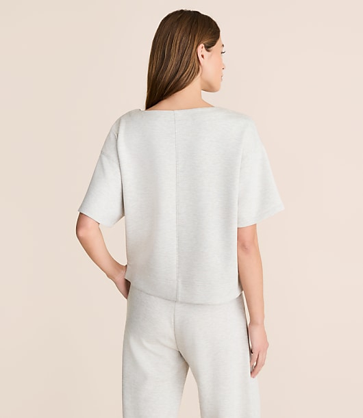 Petite Lou & Grey Heathered Scubasoft Dolman V-Neck Tee