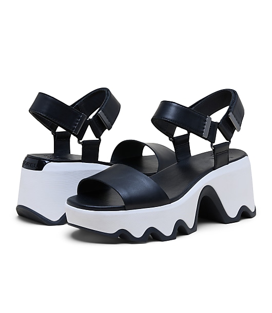 Sorel Kinetic Aura Y-Strap Sandals - Black